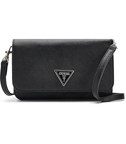 GUESS Zakaria Debossed Logo Double-Zip Crossbody: Handbags: Amazon.com